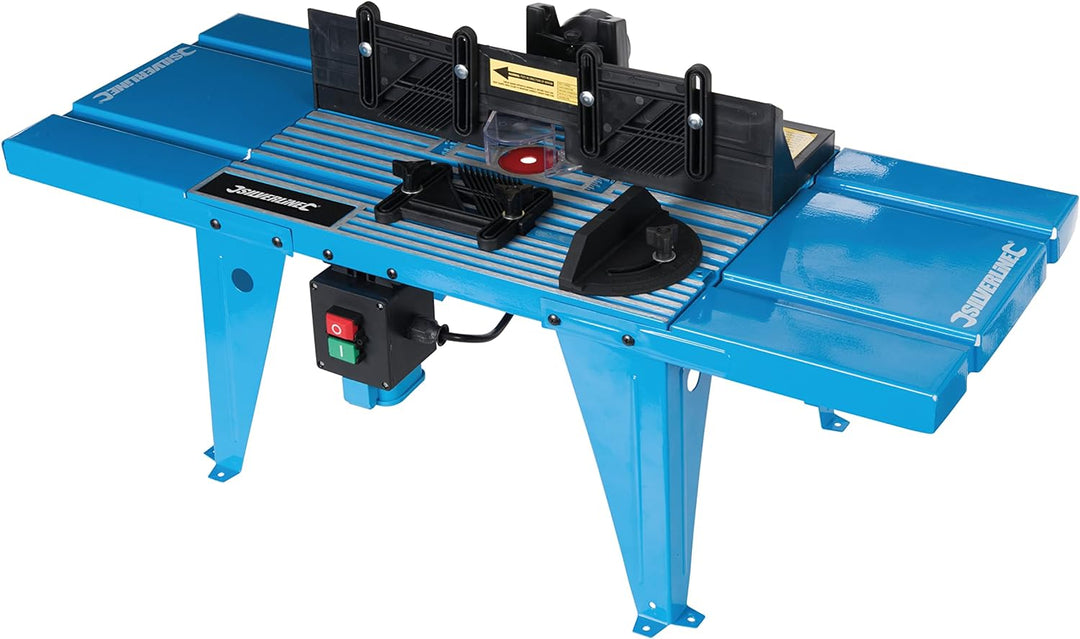 Silverline Heimwerker-Frästisch mit Winkelmesser, 1 Stück, blue, 460793, 850 x 335 mm 1 Blue, 1 Blue
