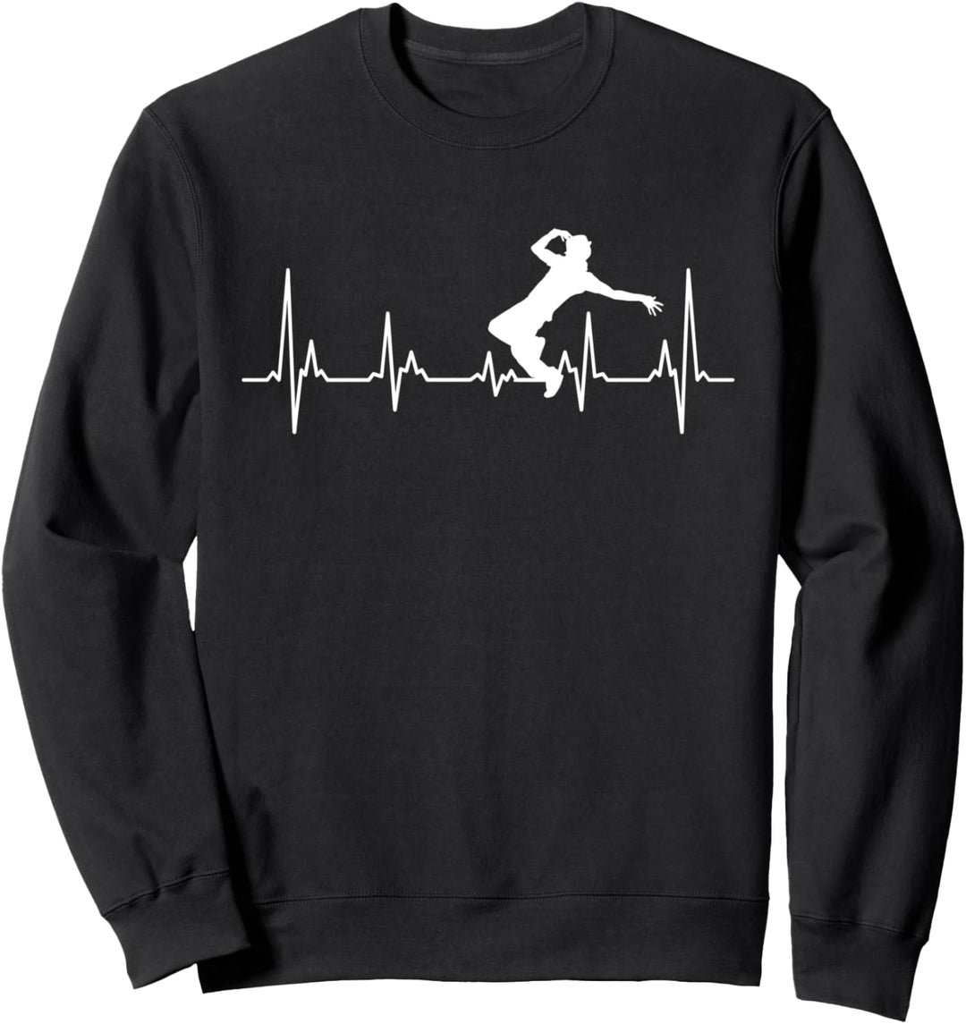 Breakdancer Herzschlag Herzfrequenz Urban Dance Breakdance Sweatshirt