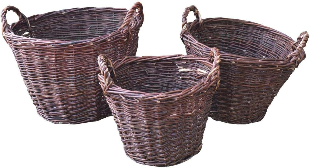 Kartoffelkorb Ø 60cm Weidenkorb Erntekorb Kaminholzkorb Obstkorb Füllkorb Kiepe