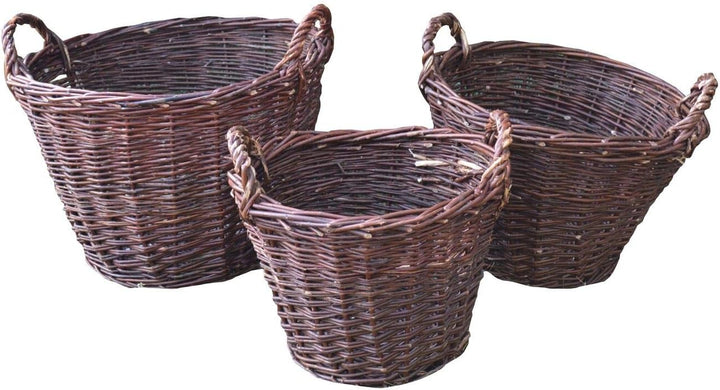 Kartoffelkorb Ø 60cm Weidenkorb Erntekorb Kaminholzkorb Obstkorb Füllkorb Kiepe