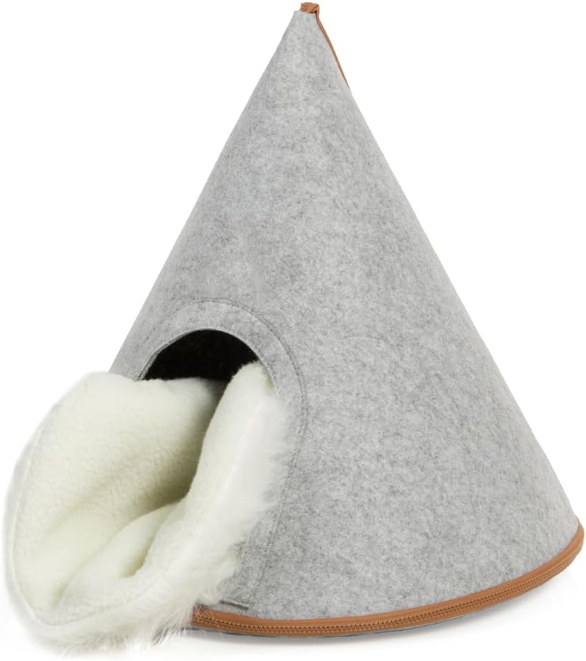 CanadianCat Company | Katzen Tipi Zelt für Haustiere Katzenzelt Cone Katzen Tipi, XL Katzenhöhle aus