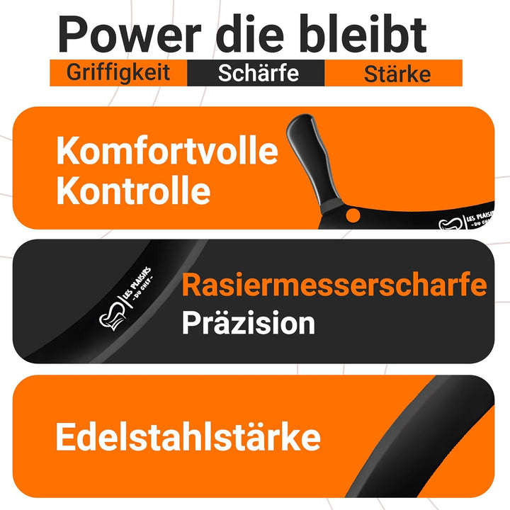Extra scharfer Pizza Schneider/Pizzaschneider mit Antihaft-Beschichtung – Wiegemesser 30,5 cm mit Do