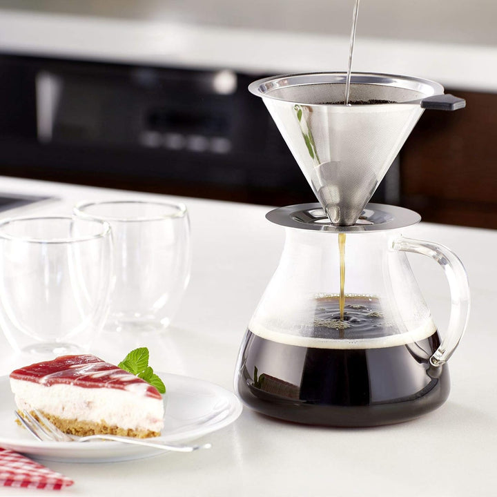 Westmark Dauerfilter/Dripper Kaffee, mit Tassenhalterung, Brasilia, Aufsatzfläche 10 cm, 18/8 Rostfr