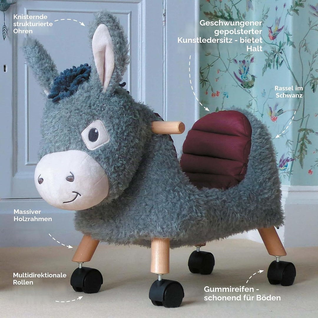 Little Bird Told Me - Ride On Toy Donkey for 1 Year Old Kids Toddler Toys for Girls &amp; Boys Soft Anim