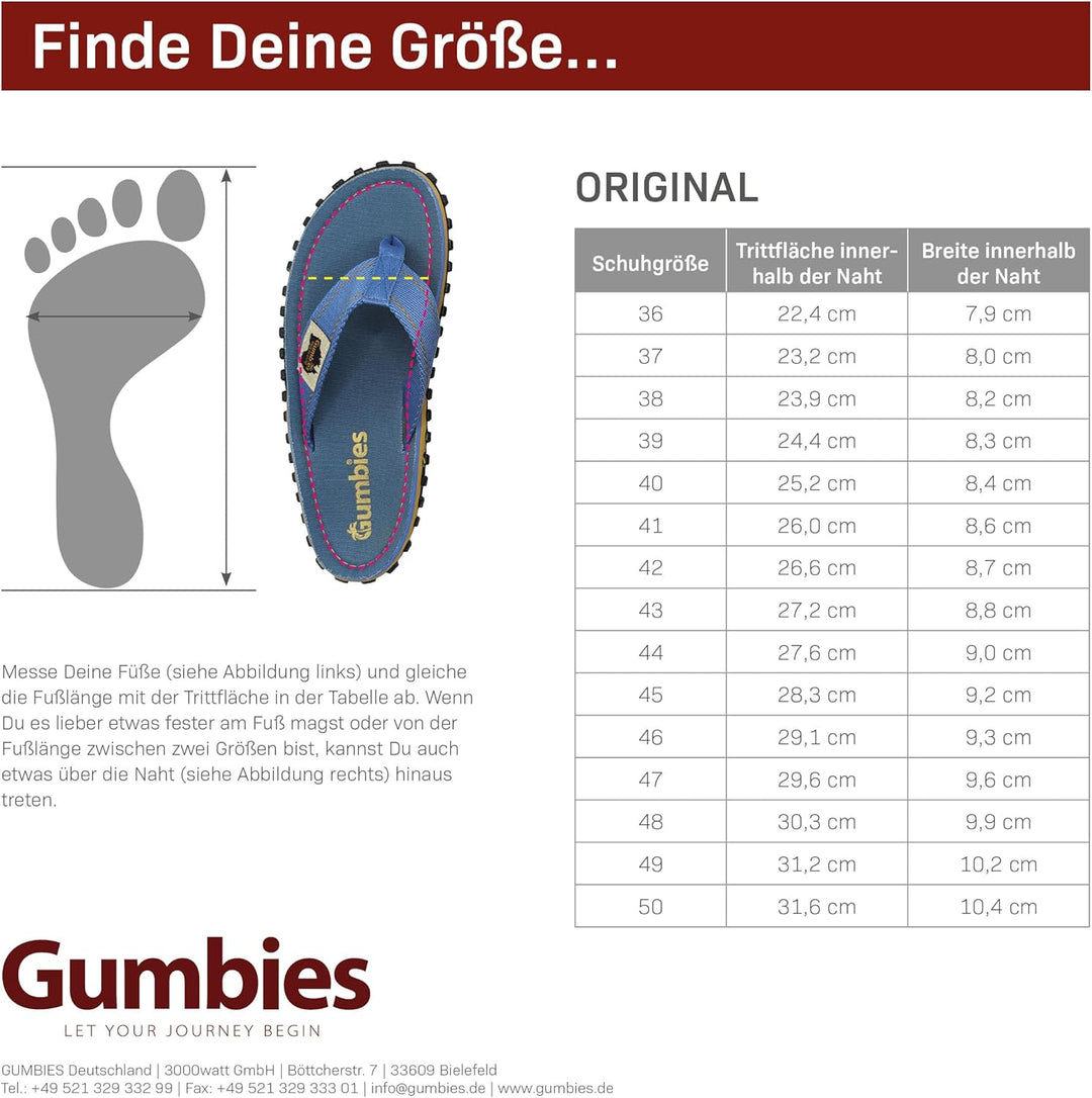 Gumbies Classic - Flip Flops aus recycelten Materialien - robuste Sohle aus wiederverwerteten Autore