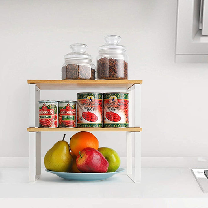 LIANTRAL Küchenschrank Organizer 4er-Set , Regaleinsatz im Küchenschrank, Erweiterbar & Stapelbar Ge