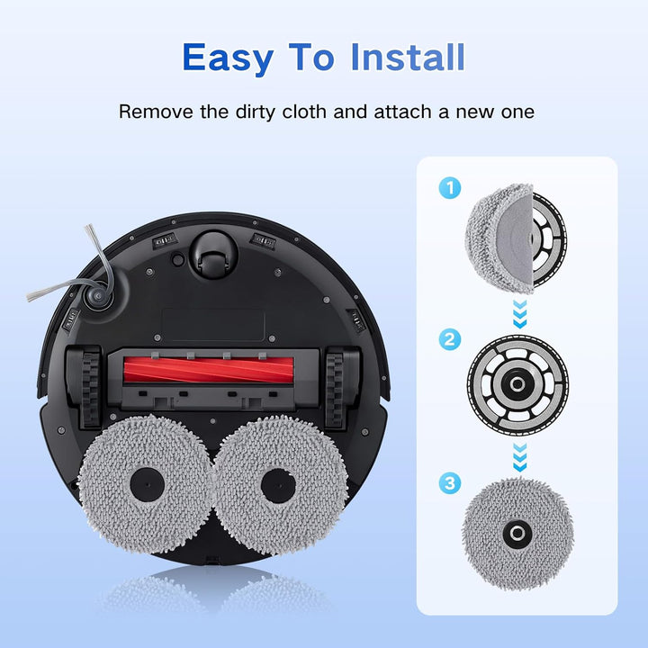 VIEWALL 8 Stück Q Revo Wischtücher Wischmopp für Roborock/Qrevo Pro/Qrevo S/Qrevo Curv/Qrevo Slim/Qr