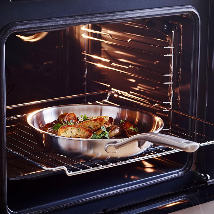 KitchenAid MultiPly 3PLY Stainless Steel PFAS-freier Wok mit Glasdeckel, 28 cm/3,57 L, Dreifach, Mul