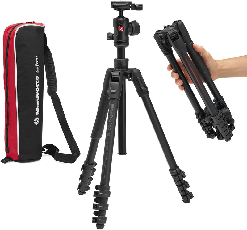 Manfrotto Befree Advanced AS, Camera Tripod, Lever Lock, Compatible with Arca-Swiss, Portable, Compa