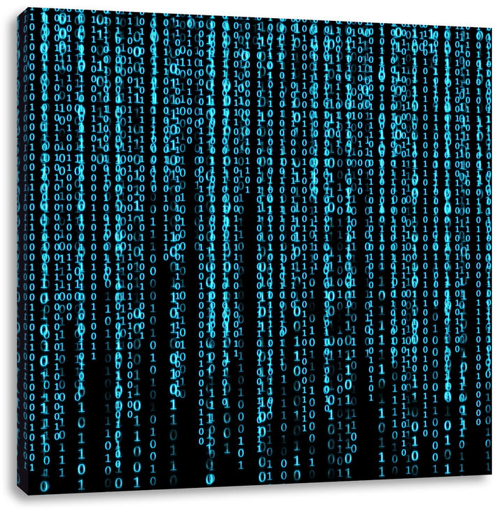 Pixxprint Matrix, Format: 70x70 auf Leinwand, XXL riesige Bilder fertig gerahmt mit Keilrahmen, Kuns