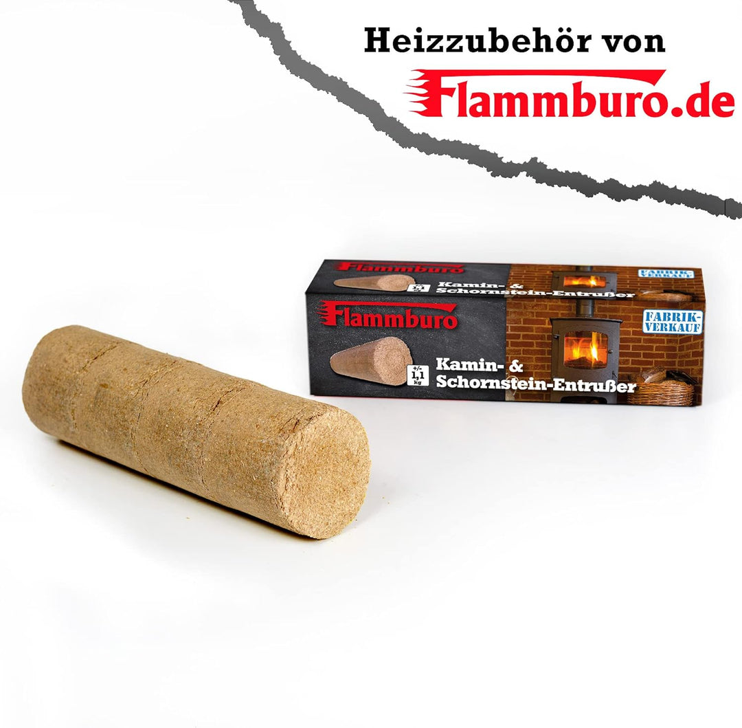 FLAMMBURO Entrusserblock - 3 Pack - Kaminentrusser zum Entfernen von Russ im Herdfeuer und Brennraum