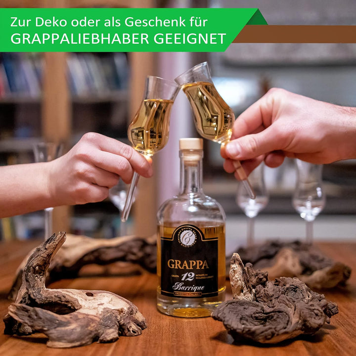 Deggelbam Schnapsgläser/Grappagläser/Grappawurzel edel auf Einer Wurzel aus echtem Holz. Jedes Stück