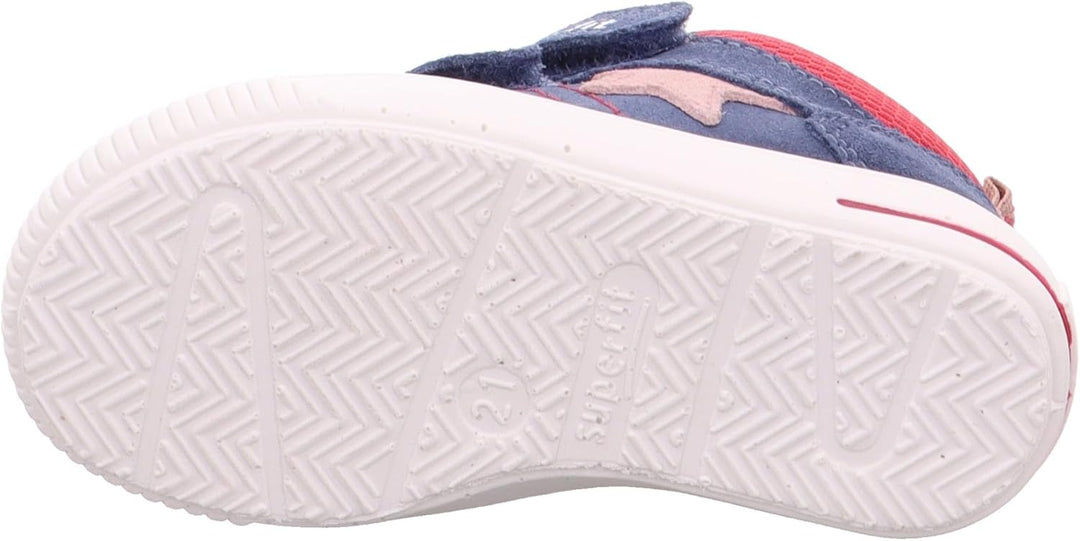Superfit Mädchen Moppy Sneaker 19 EU Blau Rot 8030, 19 EU Blau Rot 8030