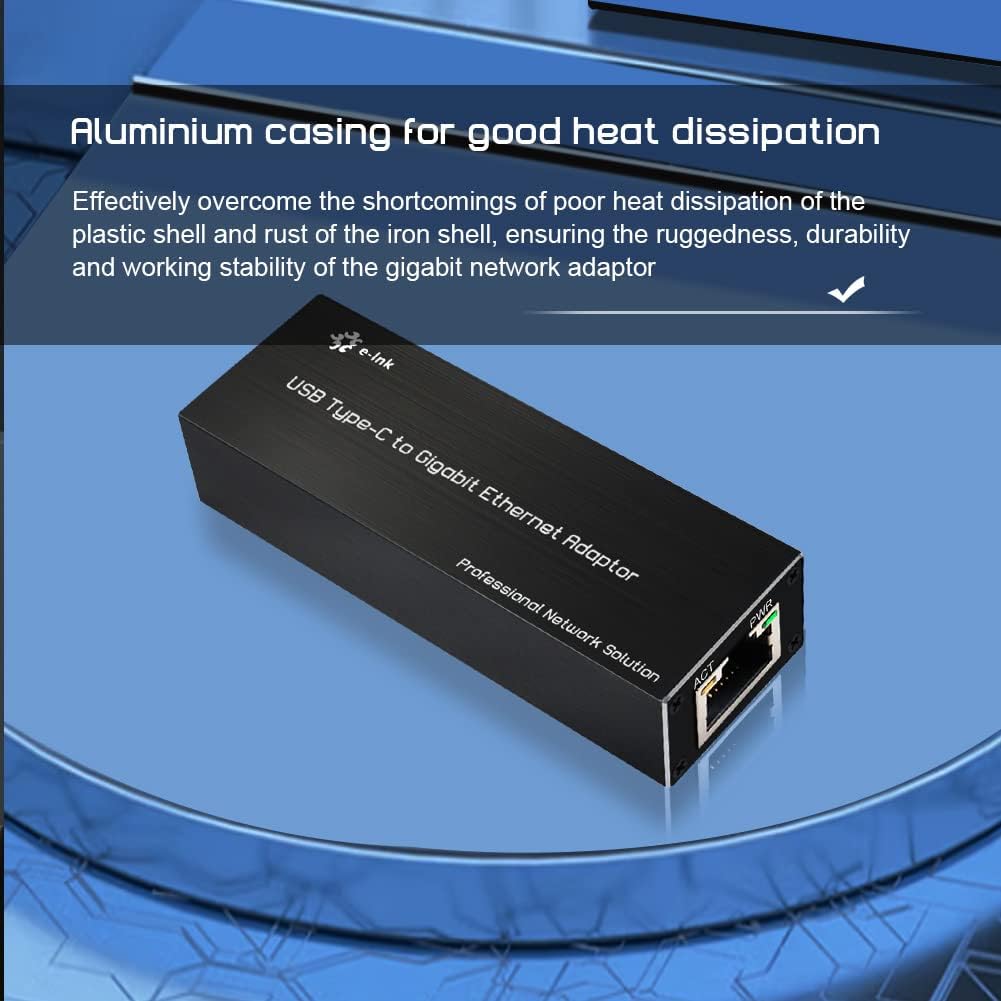 Throncom USB 3.0 auf Gigabit Ethernet NIC Netzwerkadapter, 10/100/1000Mbps USB auf Typ-C LAN Laptop
