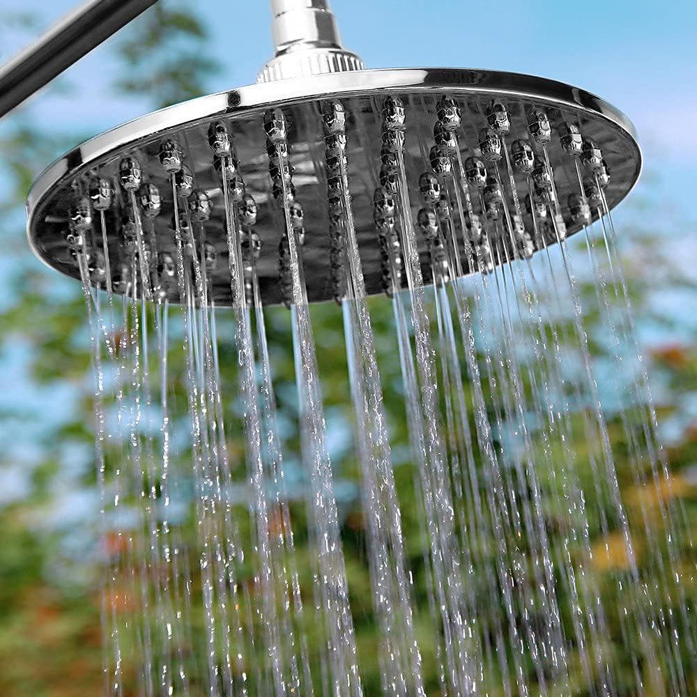 OHMG Solardusche, Gartendusche, Solar-Wassererhitzung, 35 l, verstellbarer Duschkopf, mit Kunststoff