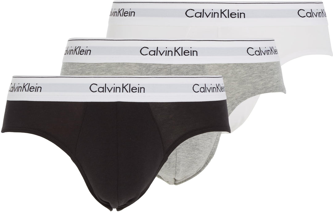 Calvin Klein Herren 3er Pack Unterhosen Hip Briefs Baumwolle mit Stretch S Mehrfarbig (Black/ White/