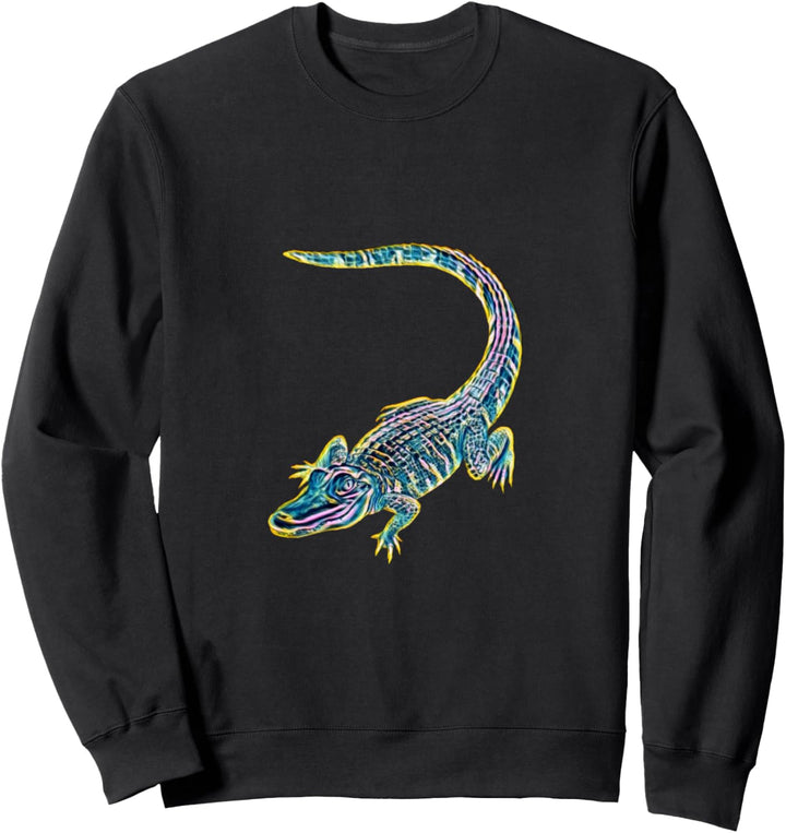 Krokodil Motiv Alligator Reptilien Echse Raubtiere Krokodile Sweatshirt