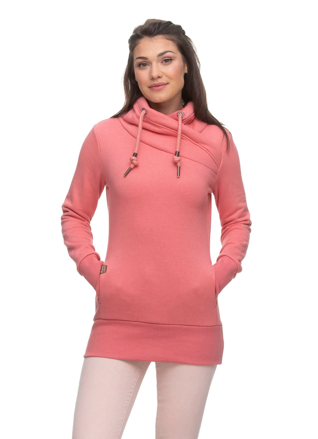 Ragwear NESKA Damen Frauen Kapuzenpulli,Kapuzenpullover,Hoodie,Stehkragen,warm,Seitentaschen S Dusty