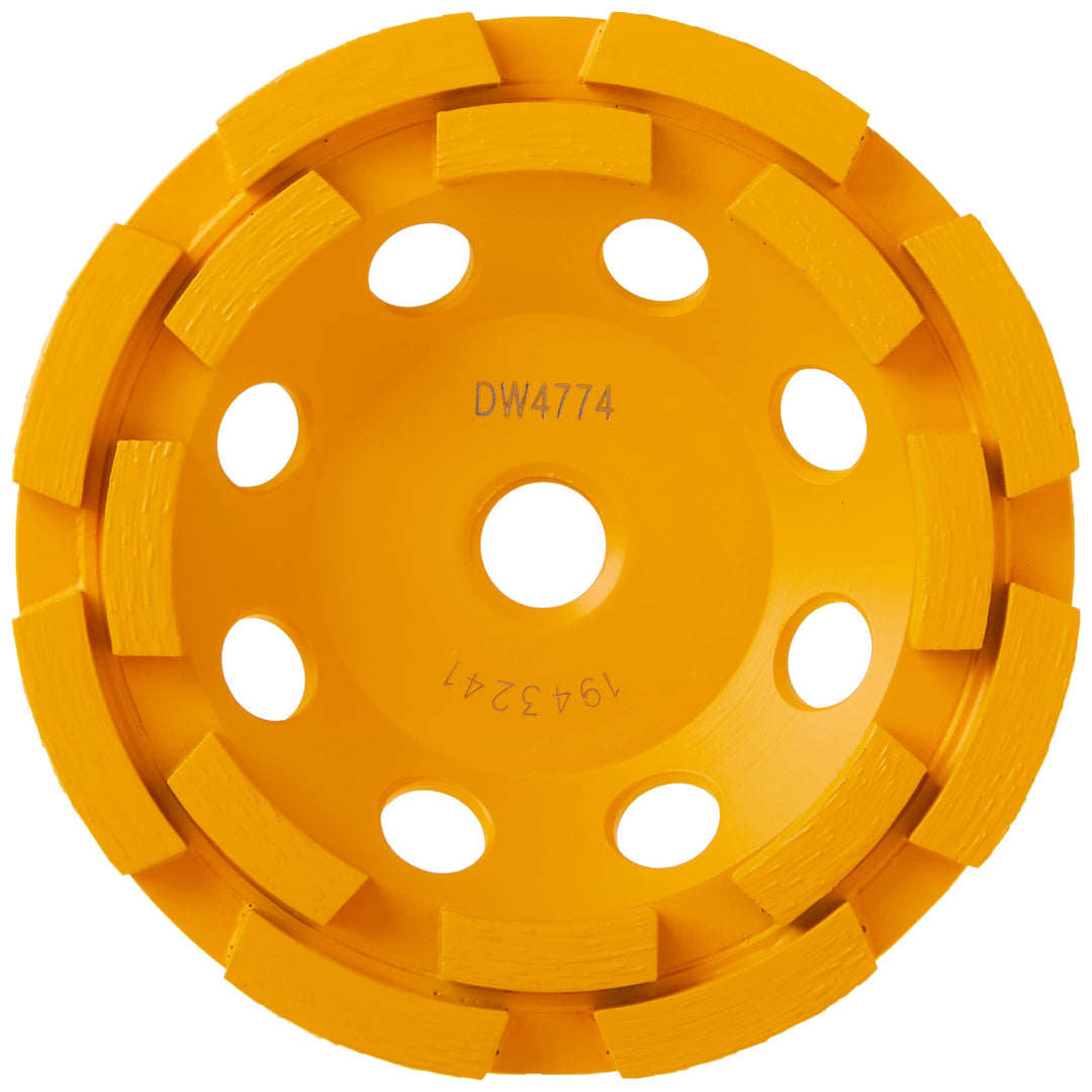 DEWALT Schleifscheibe, zweireihig, Diamantbecher, 4-1/2 Zoll (DW4774) 1-(Pack), 1-(Pack)
