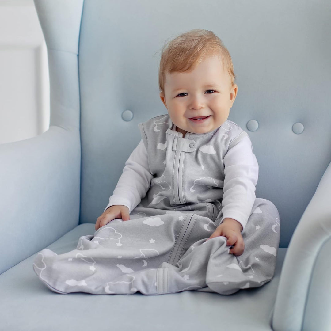 Mama Cheetah Baby Schlafsack, Bio-Baumwolle, Tragbare Babydecke, Schlafsack mit 2-Wege-Reissverschlu