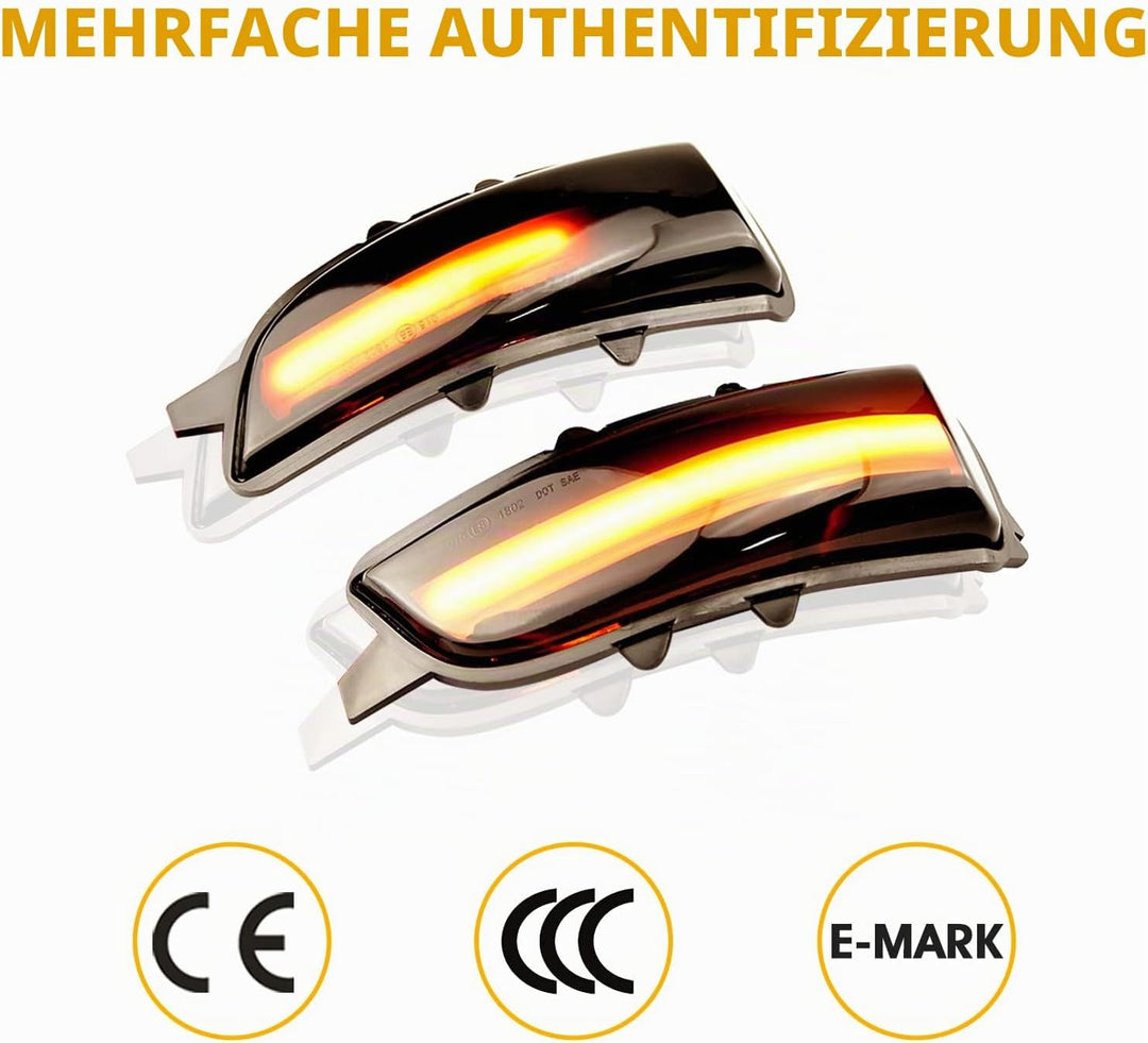 Asasytal Blinker Blinker Kontrollleuchte im seitlichen Rückspiegel Kompatibel mit Volvo C30 C70 S40