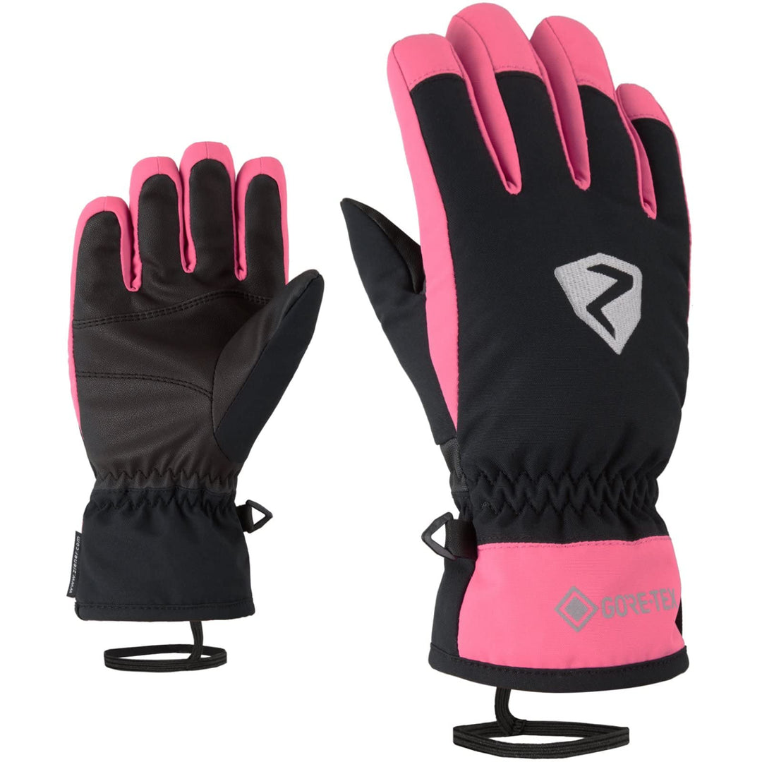 Ziener Kinder Larino Skihandschuhe 7 black,dahlienpink, 7 black,dahlienpink