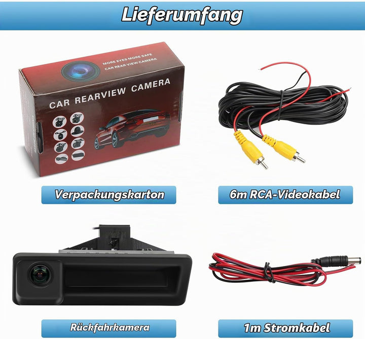 E61 E88 E91 Rückfahrkamera für BMW E90 E60 E70 E71 E72 E82 E84 E92 E93 X1 X5 170 Grad Weitwinkel Aut