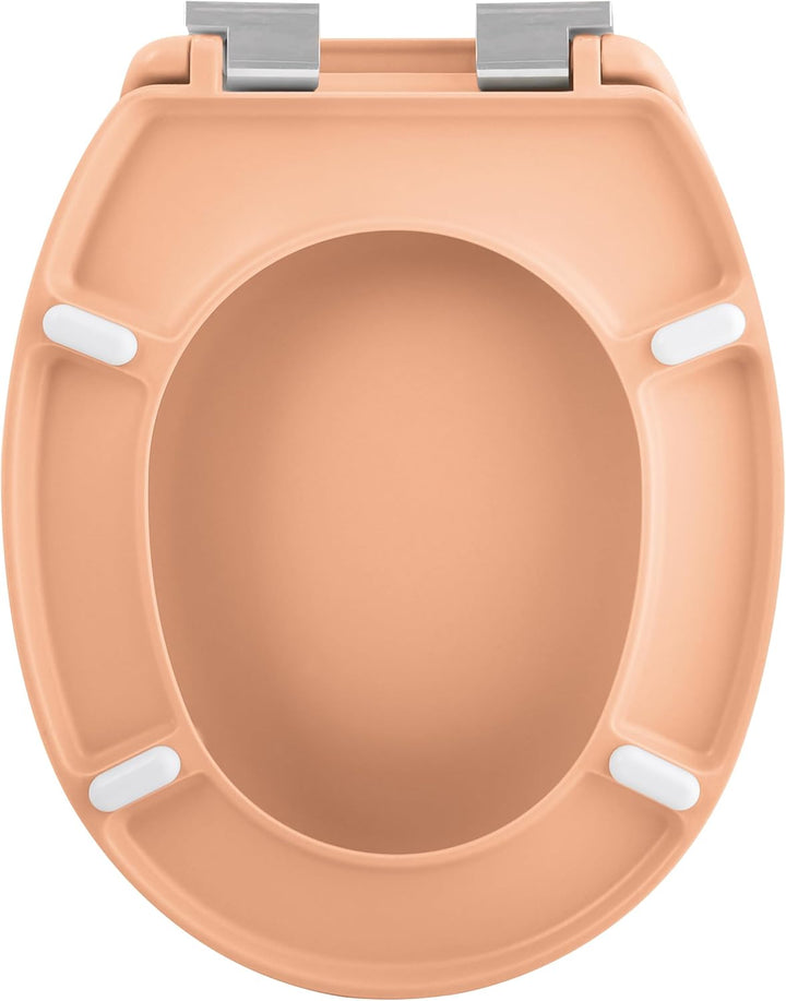 Spirella - NEELA Thermo-WC-Sitz (hart) – Scharniere aus verchromtem ABS, WC-Deckel mit Absenkautomat