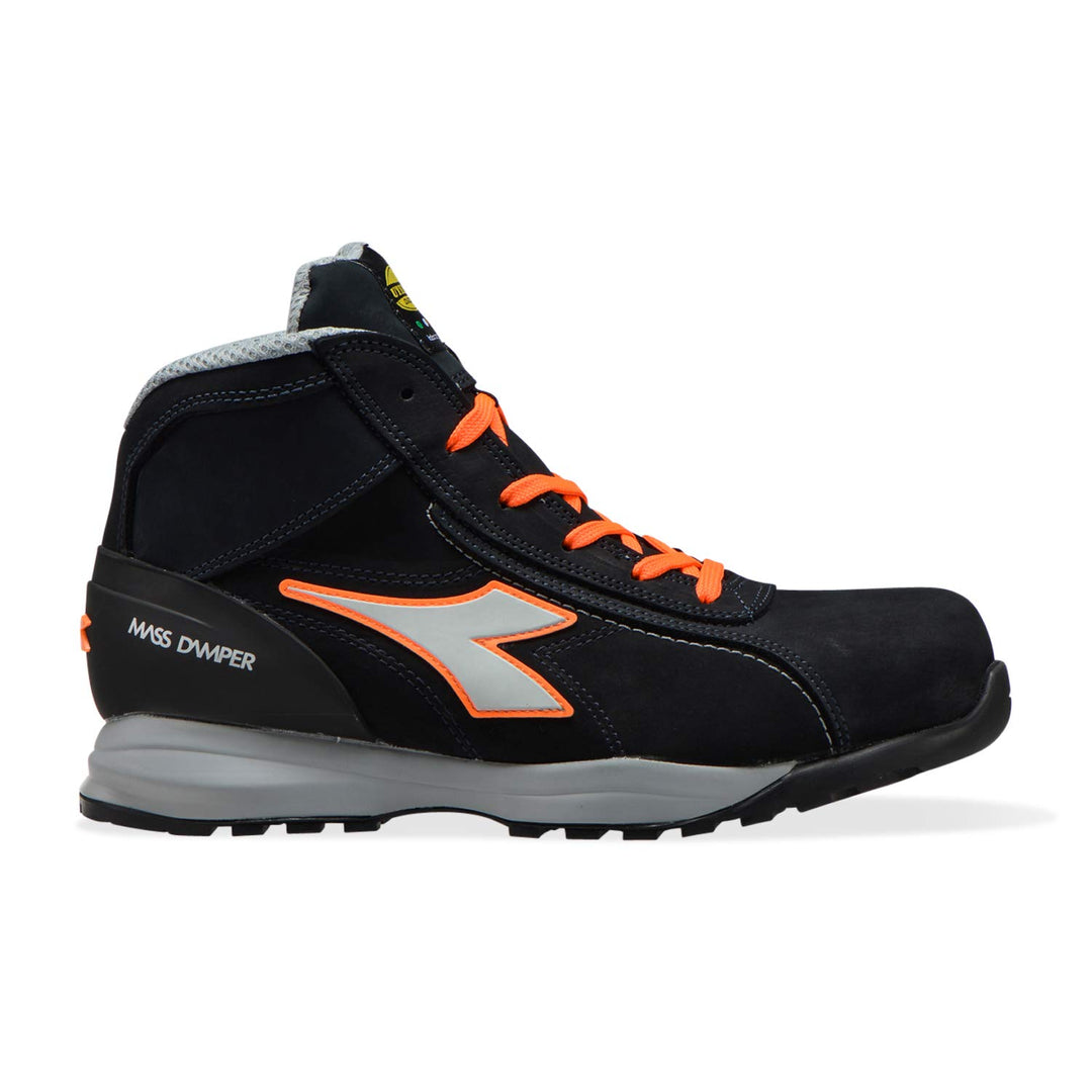 Diadora 701.177662 GLOVE MDS MID S3 HRO SRC, Dark Navy/ORANGE Fluo