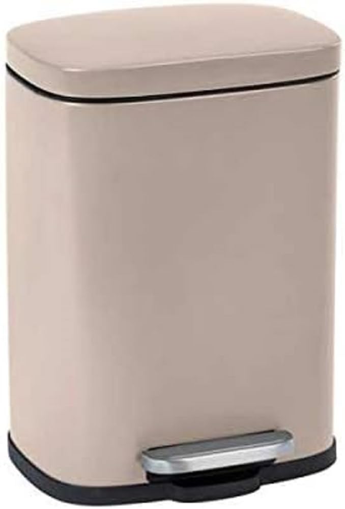 WENKO Kosmetikeimer Leno Easy Close, 5 Liter, puristischer Treteimer mit Deckel und Absenkautomatik