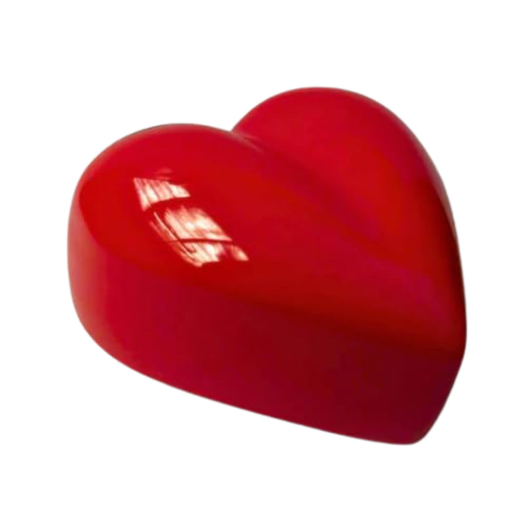 Urn for Ashes Funeral Cremation Memorial Keepsake Heart Love Urns Decorative Alloy (Red, 5") RHM01-1