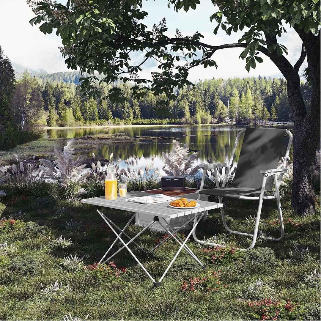 WOLTU Alu Campingtisch klappbar Falttisch Ultra Leichte tragbar mit Tragetasche, Klapptisch Kleiner
