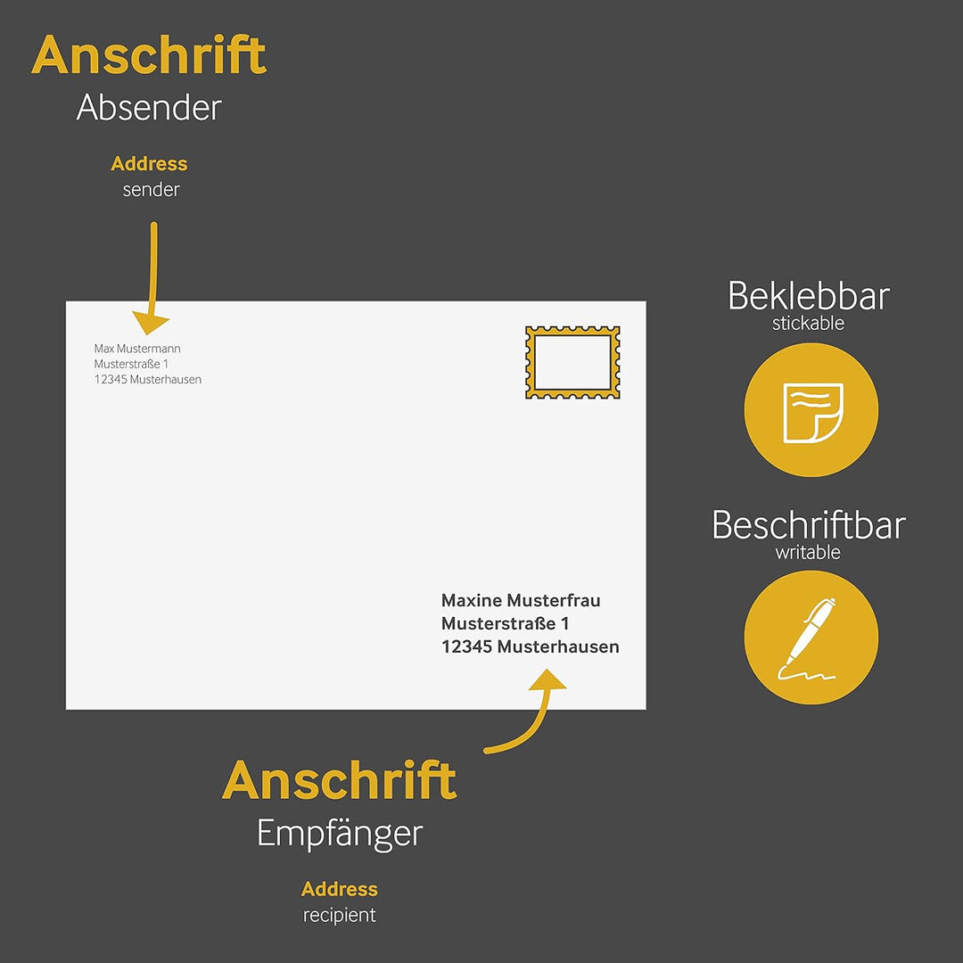Blanke 250x Versandtaschen, Format B4, 250 x 353 mm, Weiss, Umschläge, Haftklebung mit Abziehstreife
