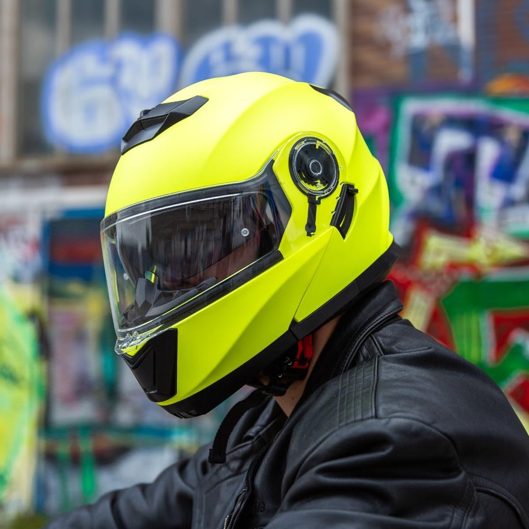 VINZ Santos Klapphelm mit Sonnenblende | ECE 22.06 &amp; PINLOCK vorbereitet | Motorrad Helm Integralhel