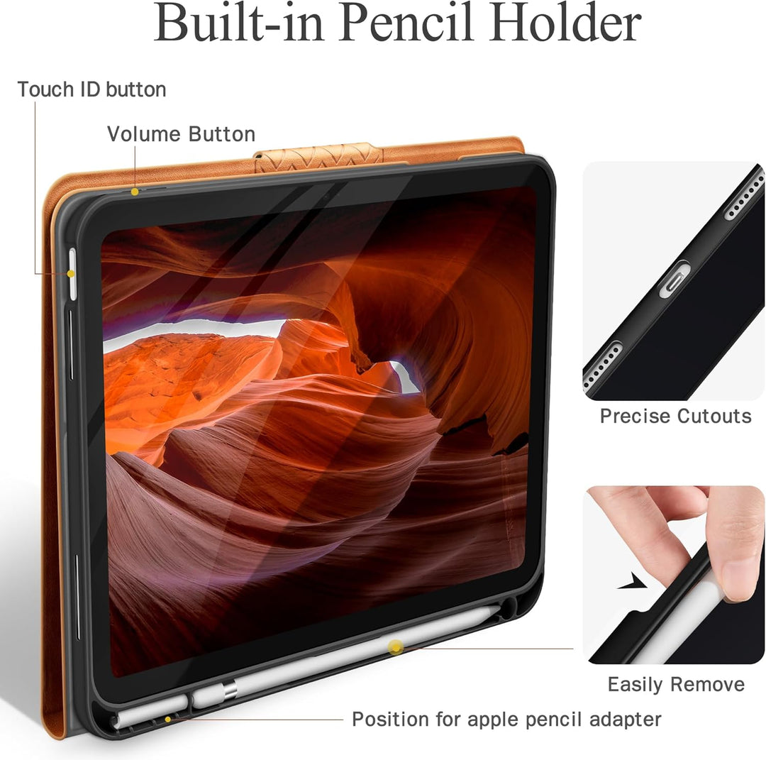 AUAUA Hülle für iPad 10. Generation 2022, 10,9 Zoll Hülle mit Apple Stifthalter, Auto Schlaf/Aufwach