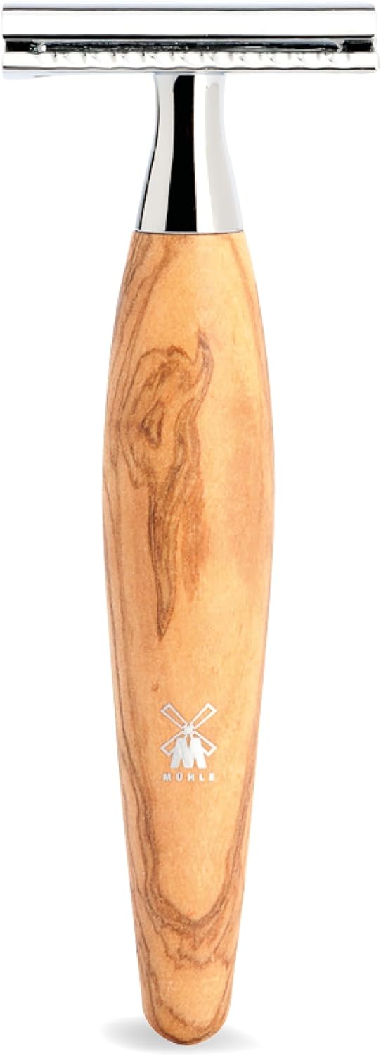 MÜHLE Rasierset - Kosmo Serie - Silvertip Fibre - Rasierhobel - Olivenholz braun 1 Stk., braun 1 Stk