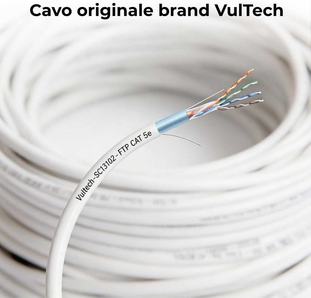 Vultech SC13102 – 100 Strang LAN, 5e FTP, Weiss 100 metri Cat.5e FTP, 100 metri Cat.5e FTP