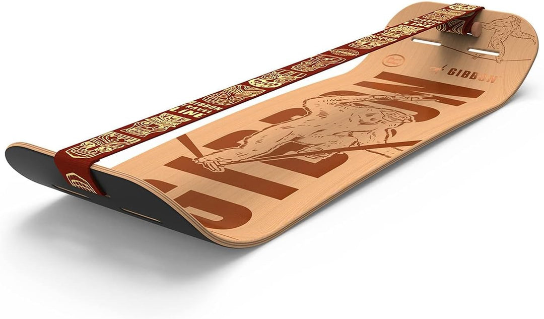 GIBOARD-SET BONZO CLASSIC - Innovatives Balance Board | Freestyle-Workout | hochwertiges Buchenholz