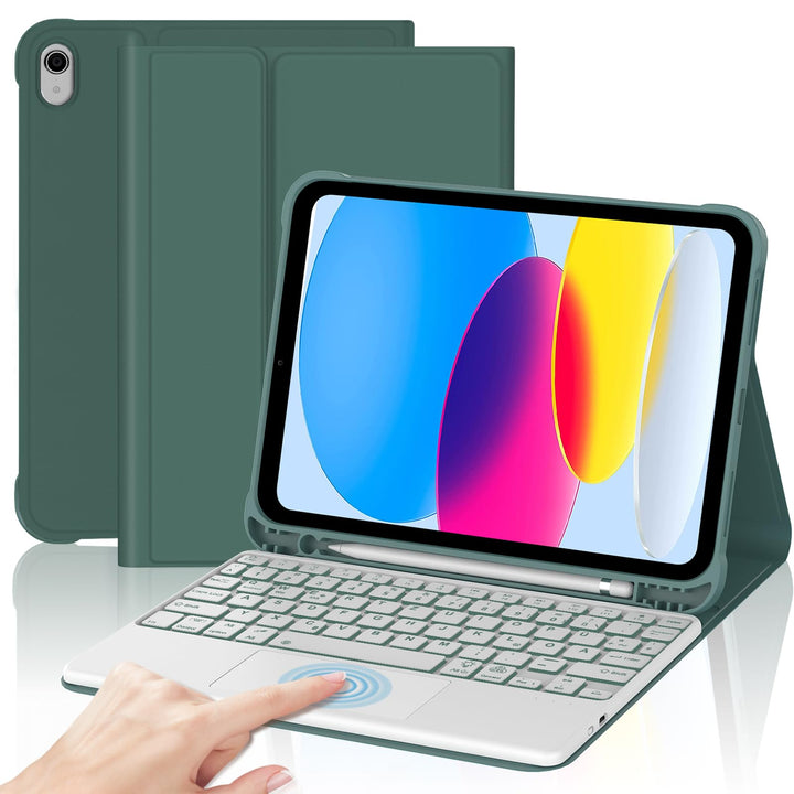 Hülle Beleuchtung Tastatur für iPad A16 11/10 Generation (2025/2022) 11/10.9 Zoll mit Trackpad, Kabe