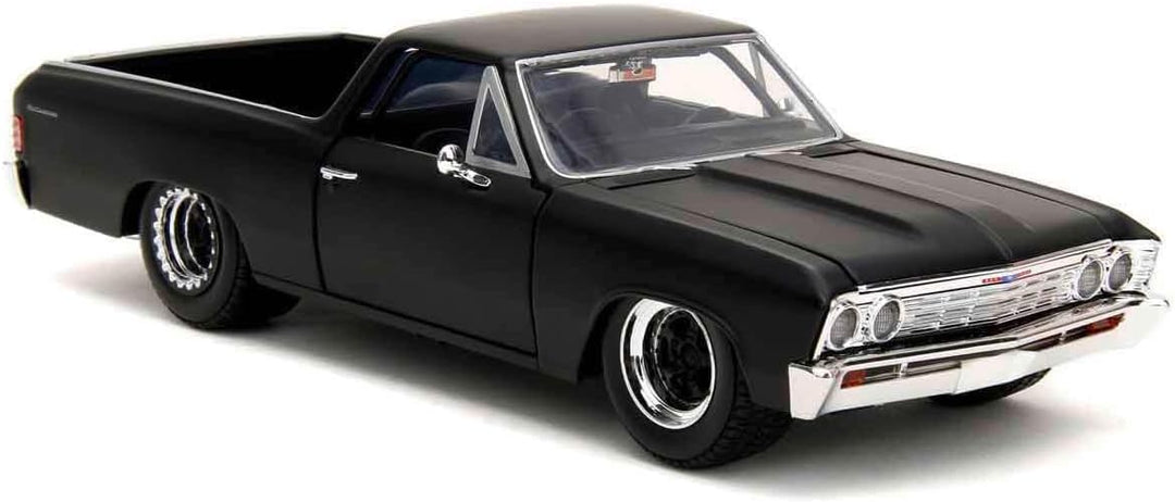Jada Toys Fast and Furious Auto El Camino (1:24, schwarz) - Chevrolet El Camino 1967 aus dem Film Fa