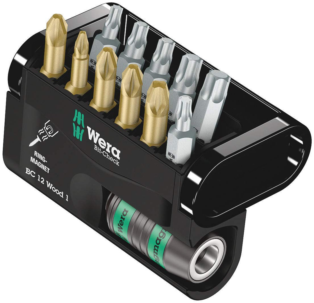 Wera Bit-Sortiment, Bit-Check 12 Wood 1, 12-teilig, 05057423001, 1