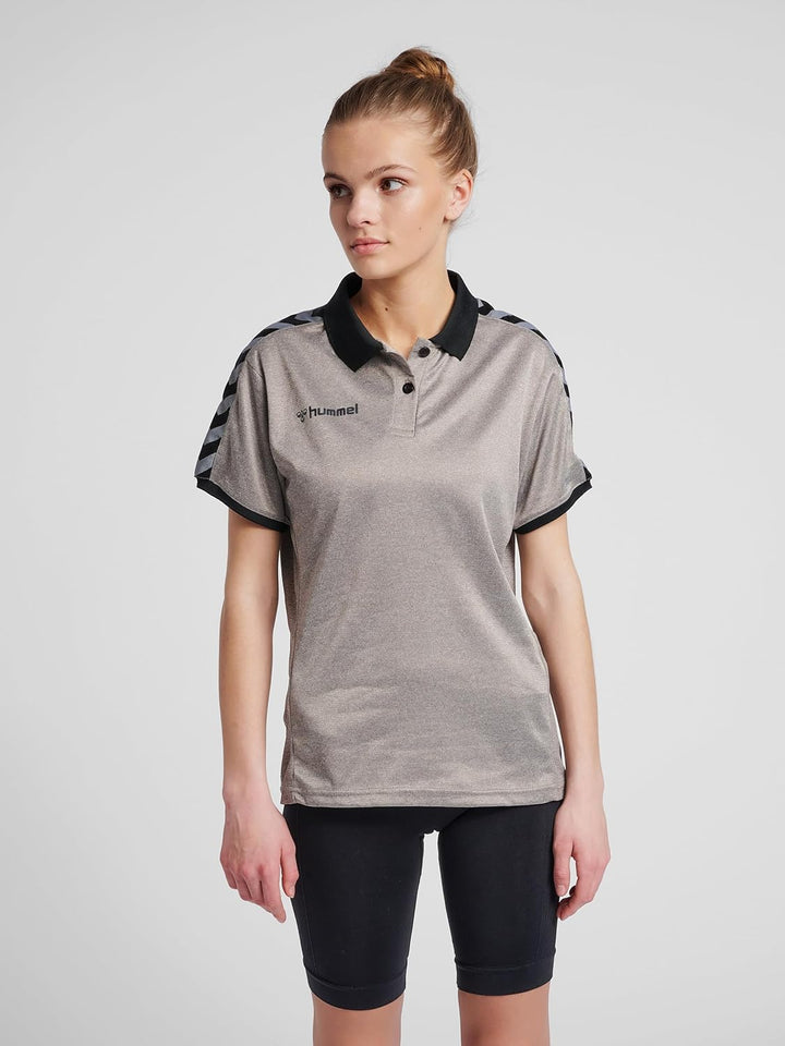 hummel Polo Hmlauthentic Damen XS Grau Melange, XS Grau Melange