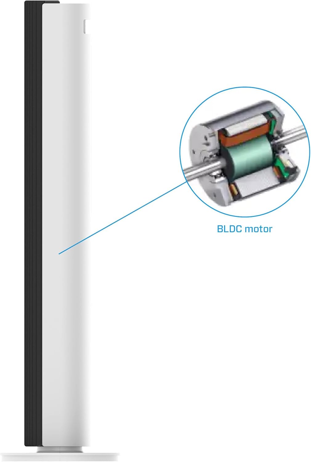 Clean Air Optima CA-407W Smart - Luxe Turmventilator - Luftbewegung: bis 500m³/h - Oszillation: 90º