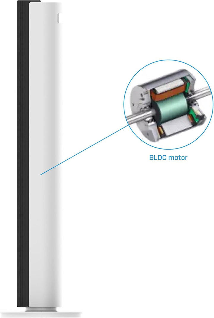 Clean Air Optima CA-407W Smart - Luxe Turmventilator - Luftbewegung: bis 500m³/h - Oszillation: 90º