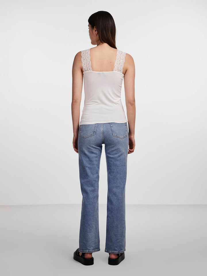 PIECES Damen Top S 2x Weiss, 1x Schwarz, S 2x Wei&amp;