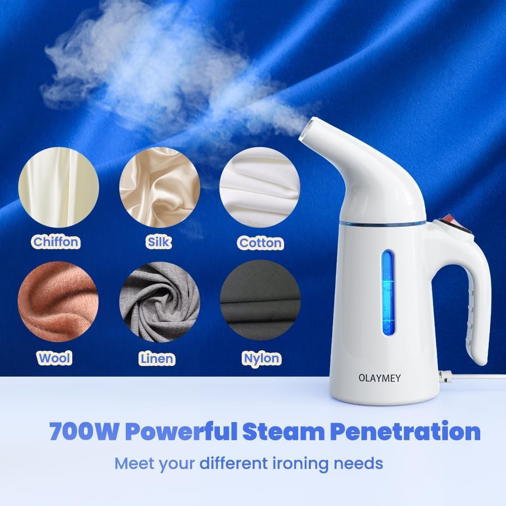 Steamer Dampfglätter-700W, Dampfbürste für kleidung- 40S Vorheizen, Mini Leicht 0.45kg Tragbarer Dam