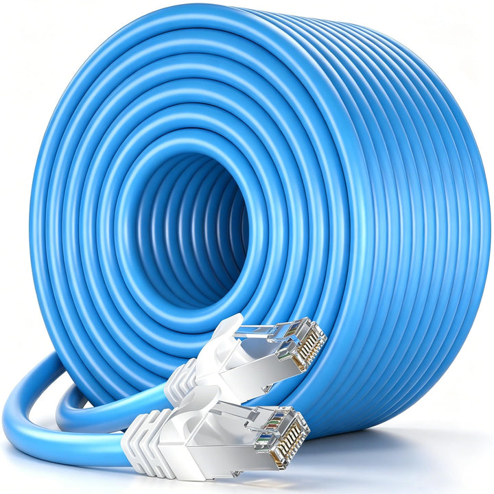 MEIPEK Cat 7 LAN Kabel 20 Meter, 20m High Speed 10Gbps 600MHz Netzwerkkabel | S/FTP Geschirmt Blau R