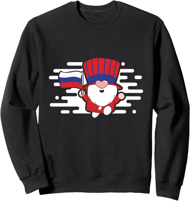Patriotische Russland-Flagge Chilling mit Homie-Zwerg Sweatshirt