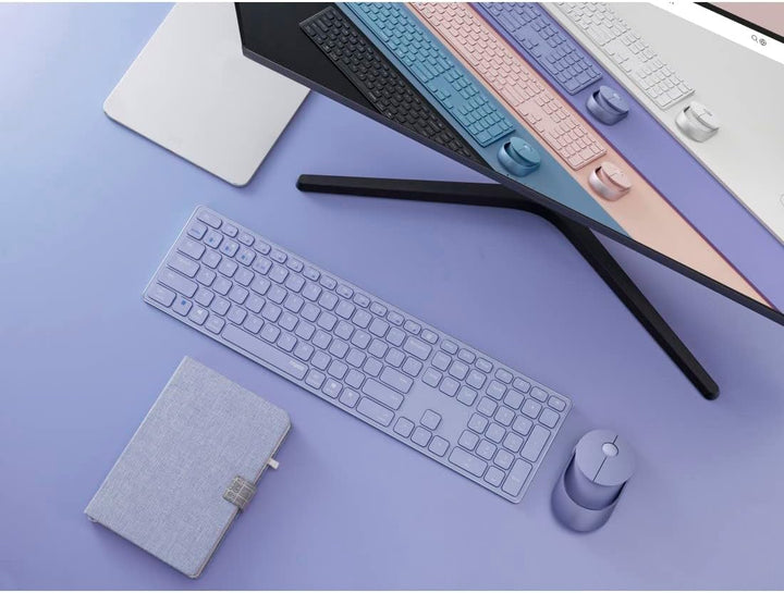 Rapoo 9850M kabelloses Tastatur-Maus Set Wireless Deskset 1600 DPI Sensor wiederaufladbarer Akku fla