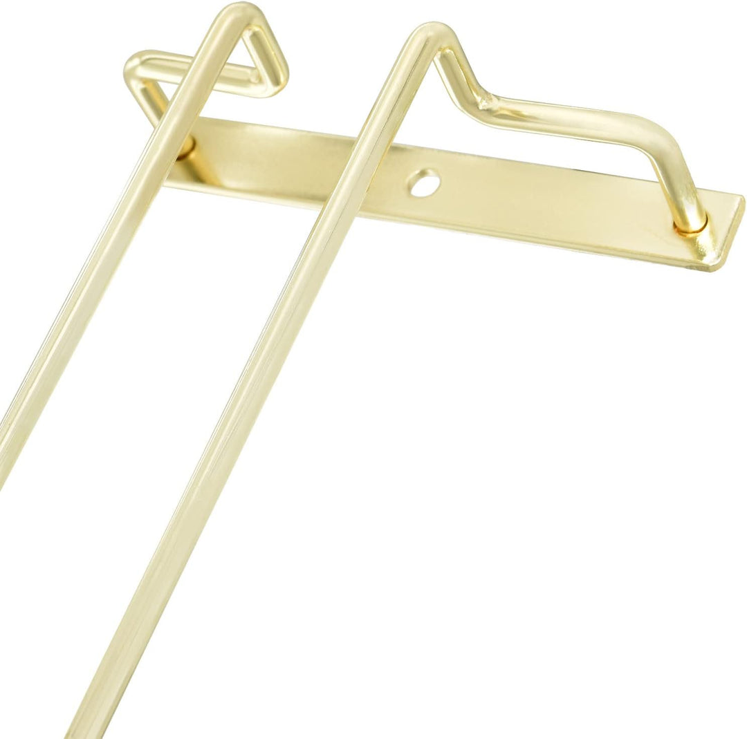 Weinglas-Regal, 35,6 cm, goldfarben, unter dem Schrank, Stielgläser, Weinglashalter für Bar, Küche (